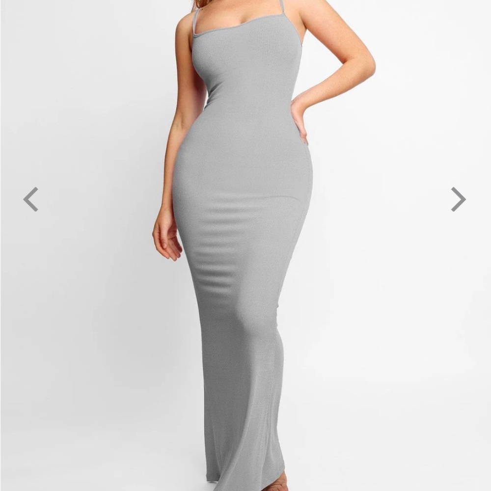 Popilush Gray Maxi Shapewear Dress